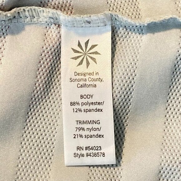 🔥 3/$15 🔥 Athleta Mesh Motion Striped Athletic Active Tank Top Gray XS - Picture 6 of 6